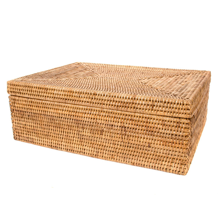 Bay Isle Home Rattan Storage Box with Lid (Legal File) & Reviews